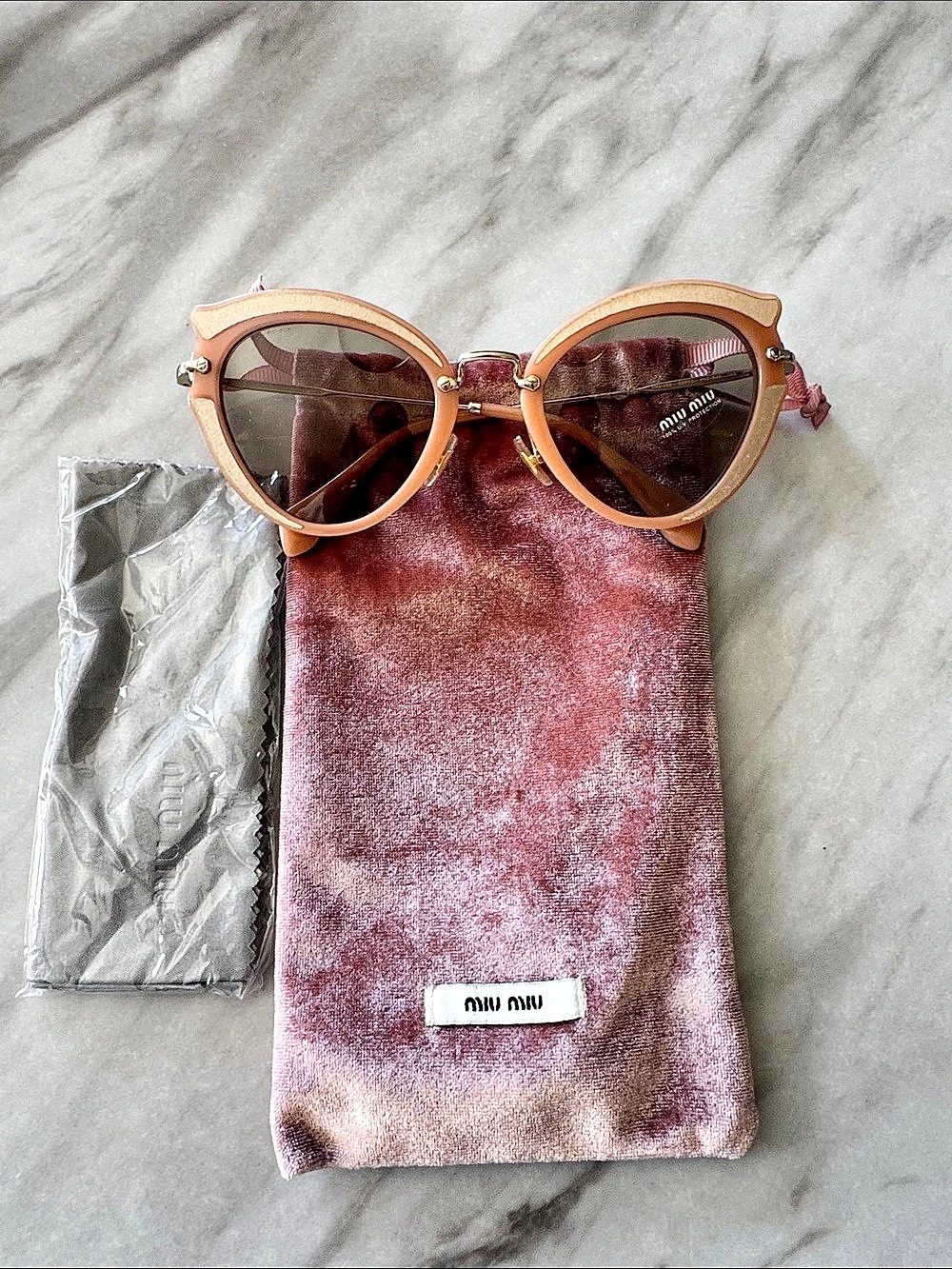 Miu Sunglasses Pink & Brown